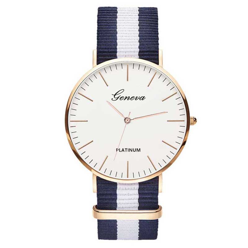 Geneva Platimum Nylon Wrist Watch