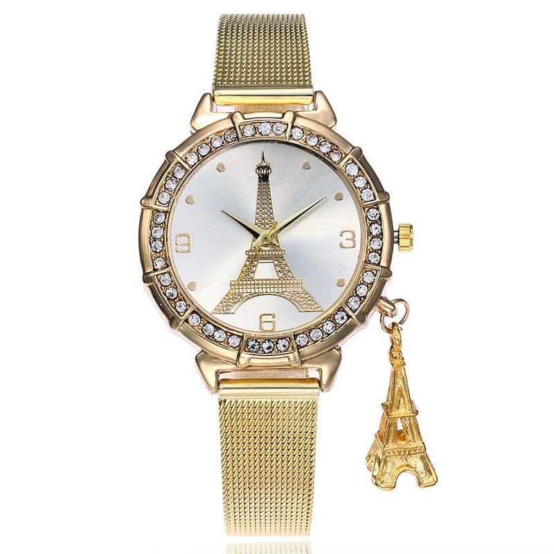 Stainless Steel Gold & Silver Band Quartz Watch