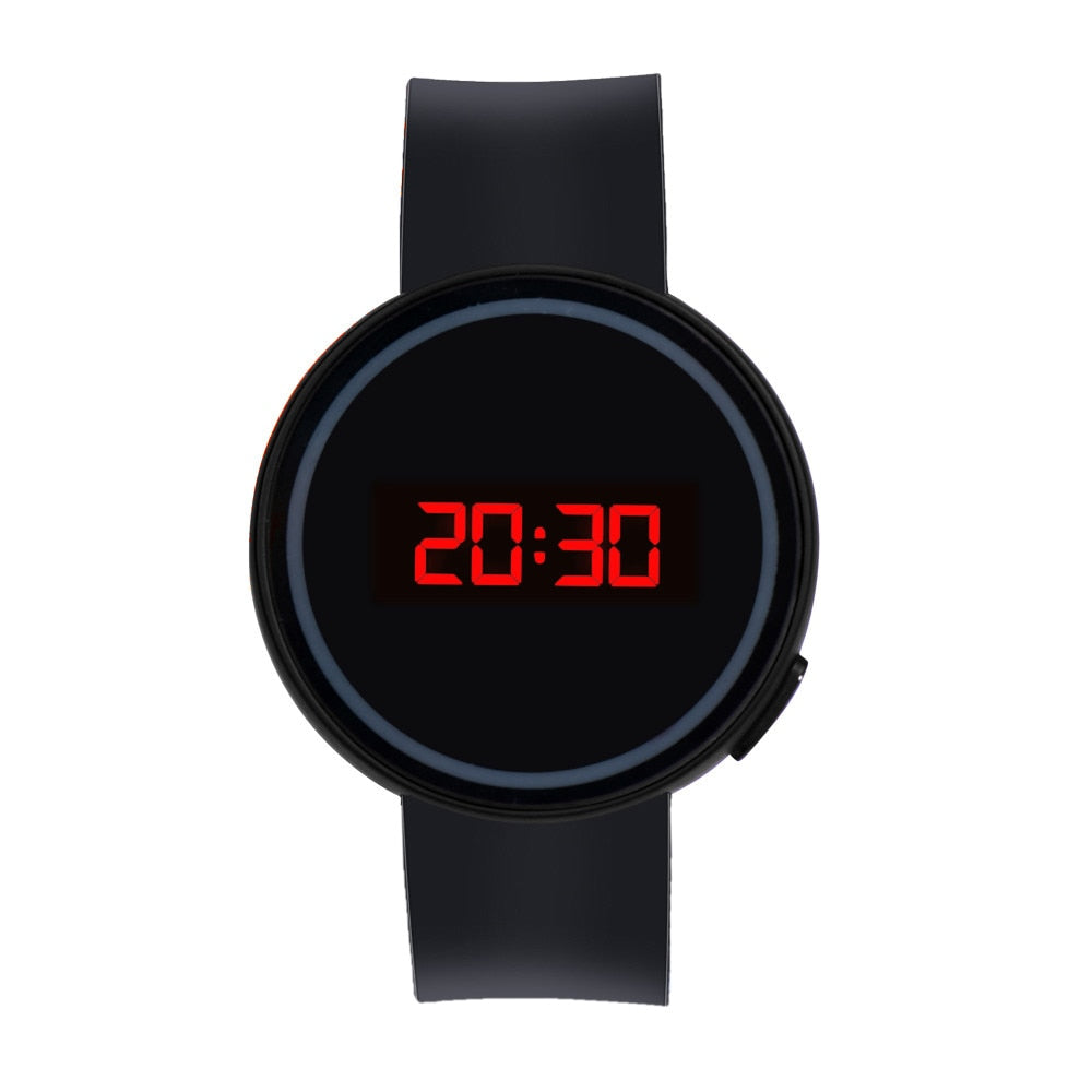 LED Touch Screen Silicone Strap Wristwatch